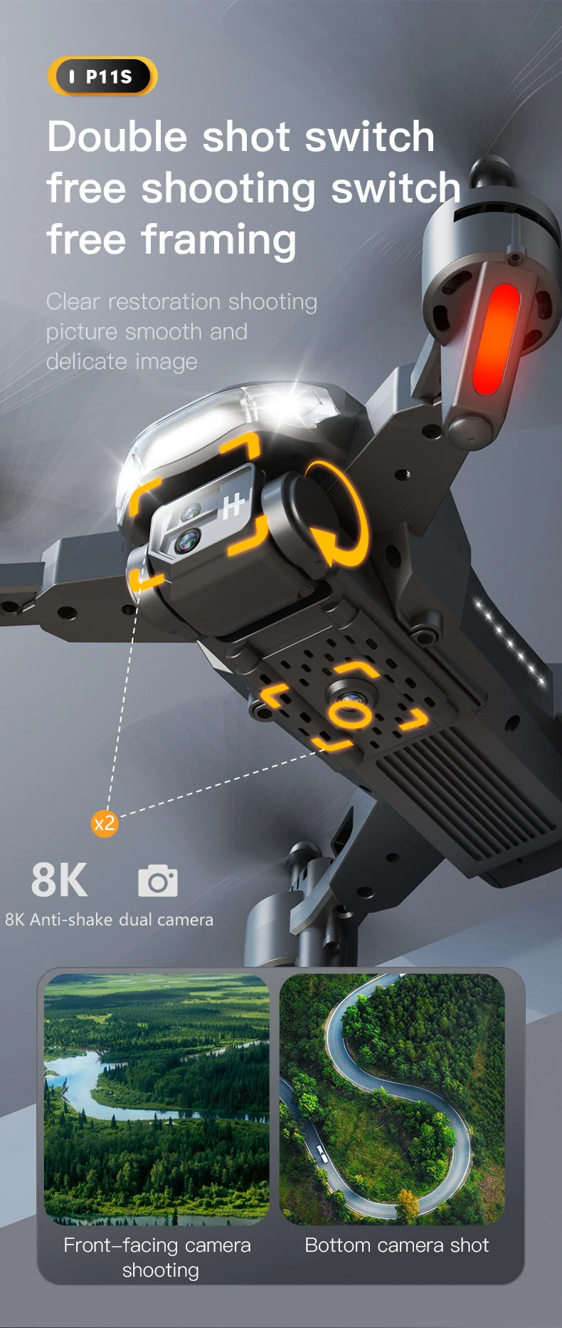 Lenovo P11 Pro GPS Drone Professinal 8K HD Camera Four-way Intelligent Obstacle Avoidance