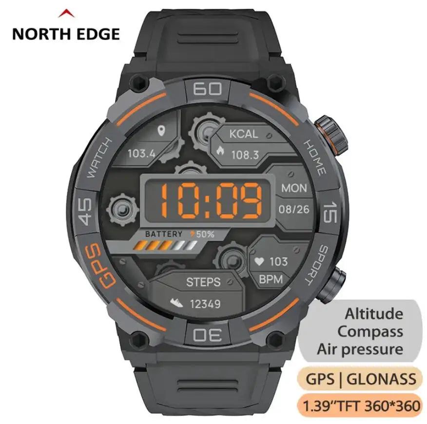 NORTH EDGE GPS Smart Watch HD Screen IP68 Waterproof