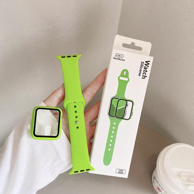 Case and Silicone Strap for Apple Watch