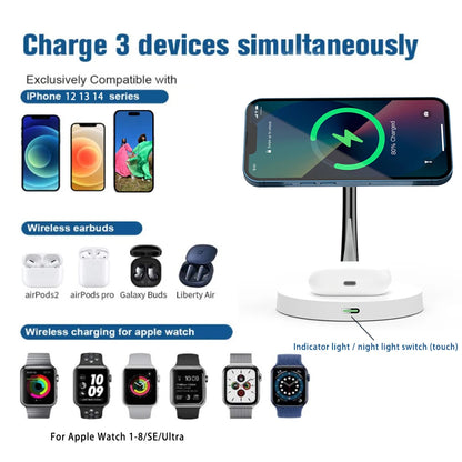 Magnetic Wireless Charger For iPhone, Airpods and Apple Watch