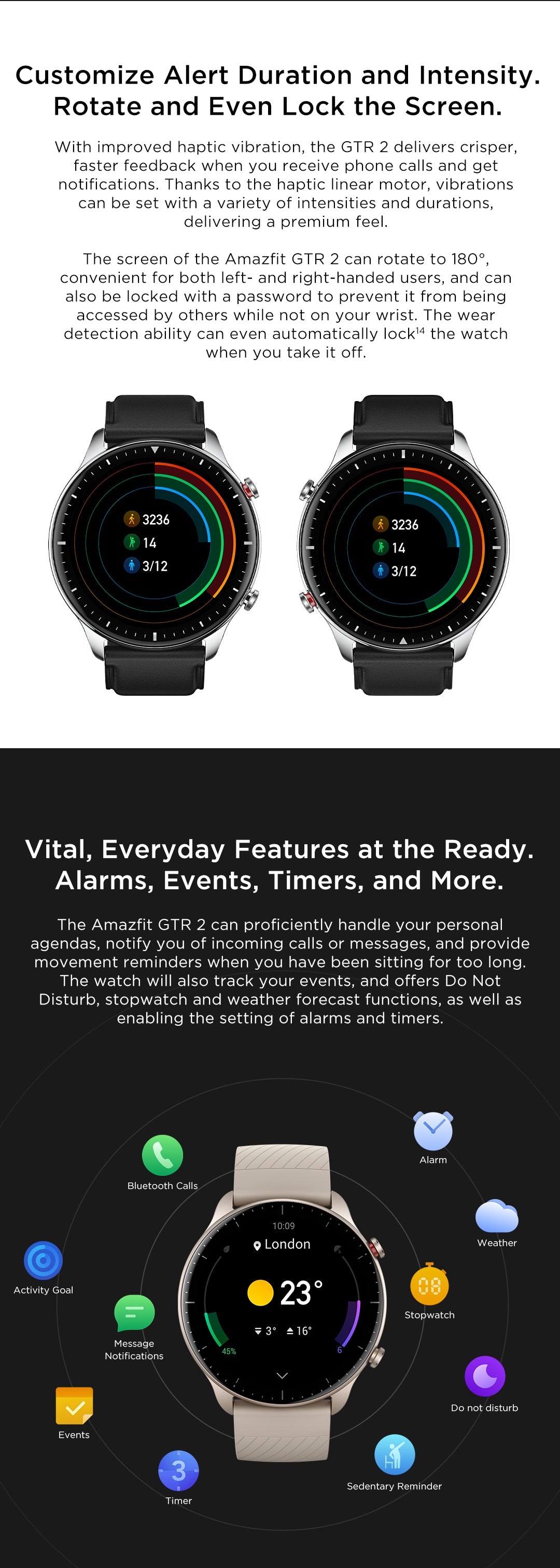 Reloj inteligente Amazfit GTR 2 para teléfonos Android e iOS