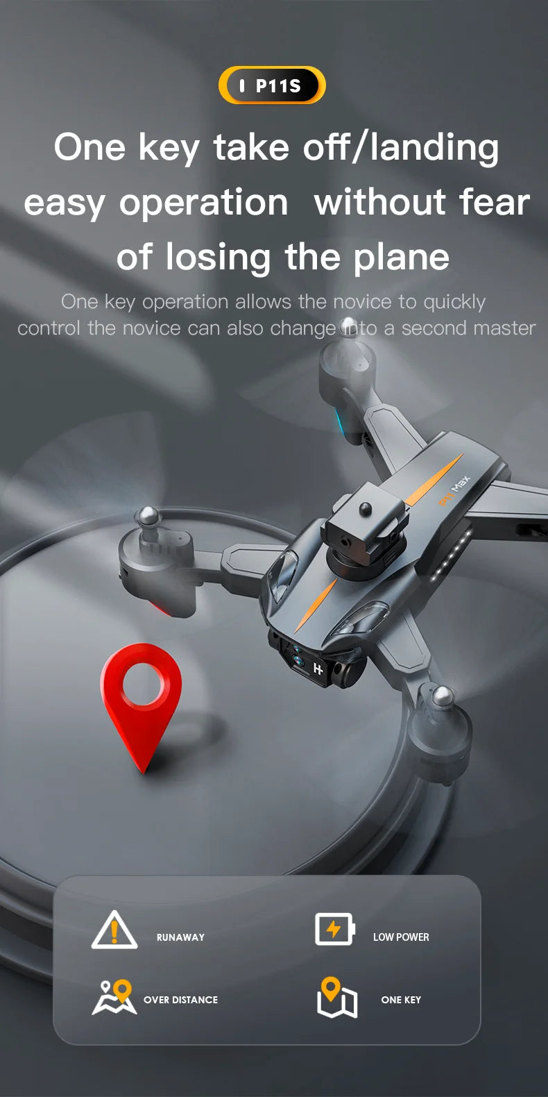 Lenovo P11 Pro GPS Drone Profesional 8K Cámara HD Evitación de obstáculos inteligente de cuatro vías