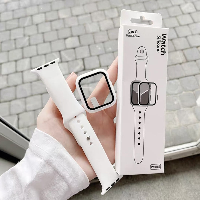 Case and Silicone Strap for Apple Watch