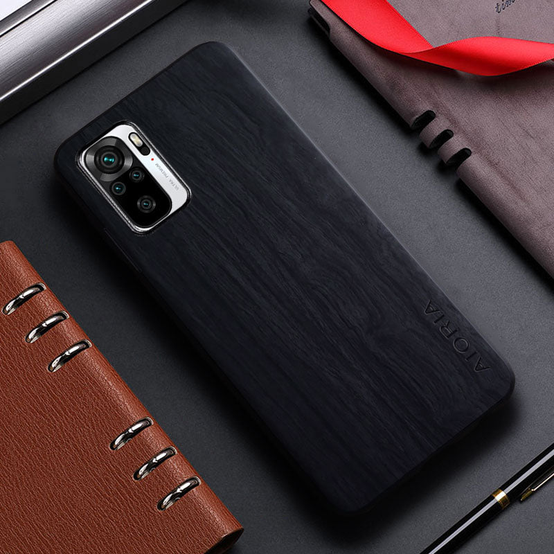 Estuche con patrón de madera de bambú para Xiaomi Redmi