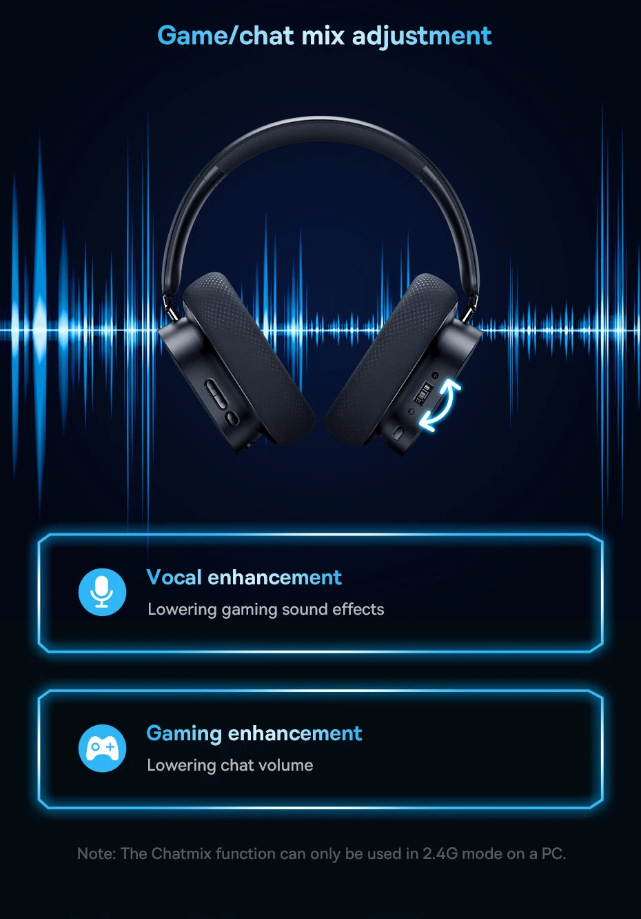 Auriculares inalámbricos para juegos Baseus GH02 con micrófono