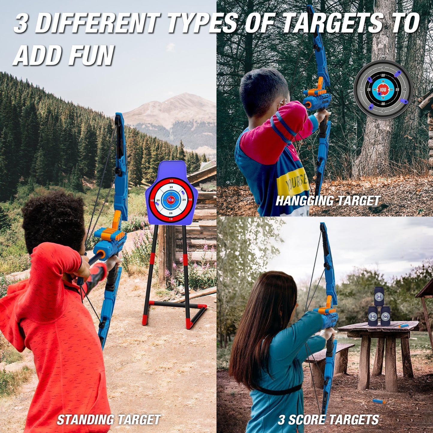 QDRAGON Light-up Archery Set for Kids