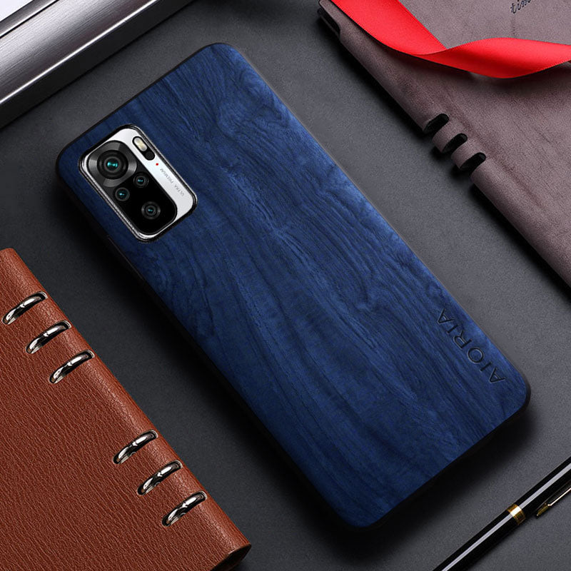 Estuche con patrón de madera de bambú para Xiaomi Redmi
