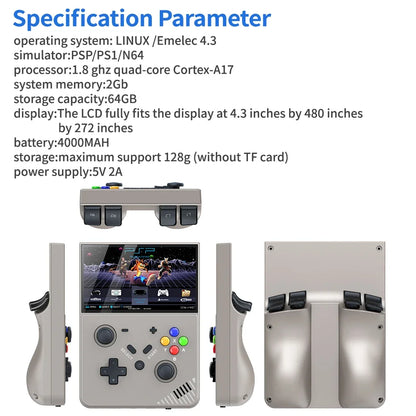 R43 Pro Handheld Game Console