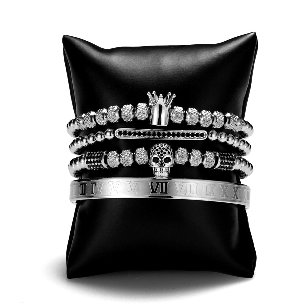 Crown Charm Bracelet Set