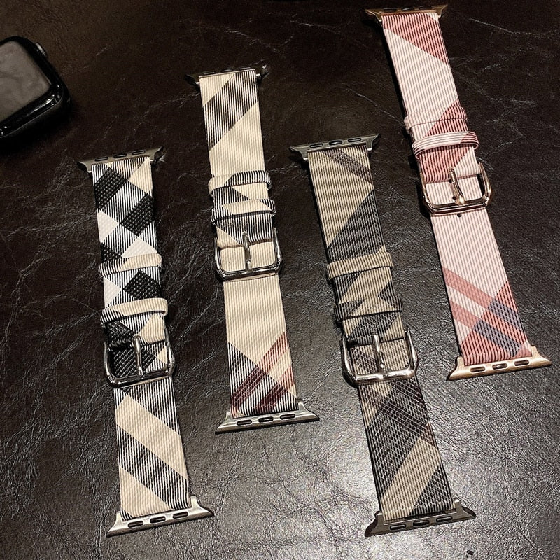 Plaid Pattern Band for Apple Watch Series 6 5 4 3 SE