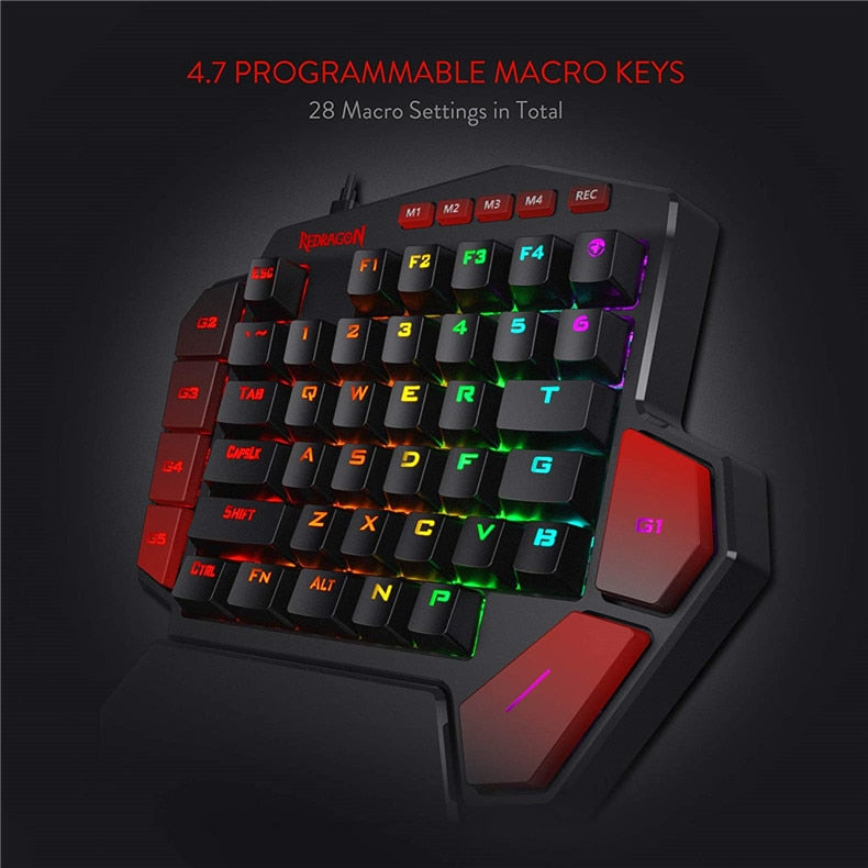 Redragon K585 One-handed RGB Gaming Keyboard