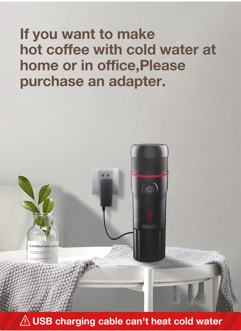 HiBREW 3 in 1 multi function portable coffee machine