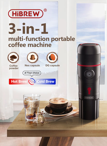 HiBREW 3 in 1 multi function portable coffee machine