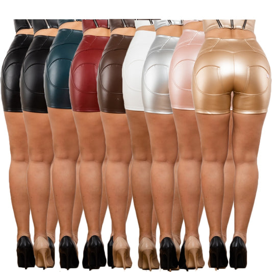 Women's Faux Leather Shorts