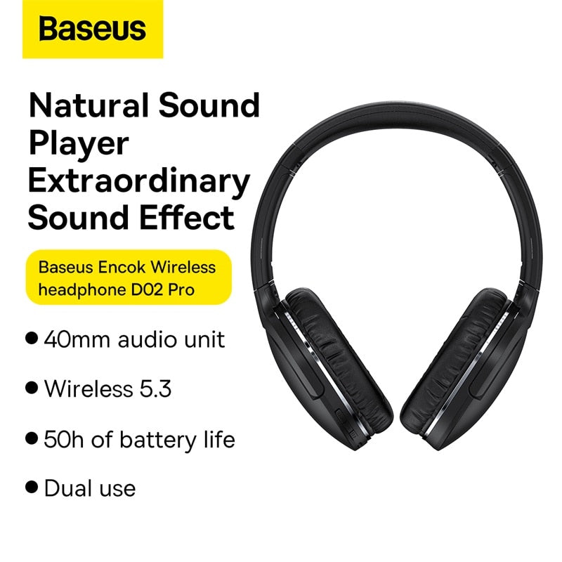 Baseus D02 Pro Drahtlose Kopfhörer Bluetooth 5.3