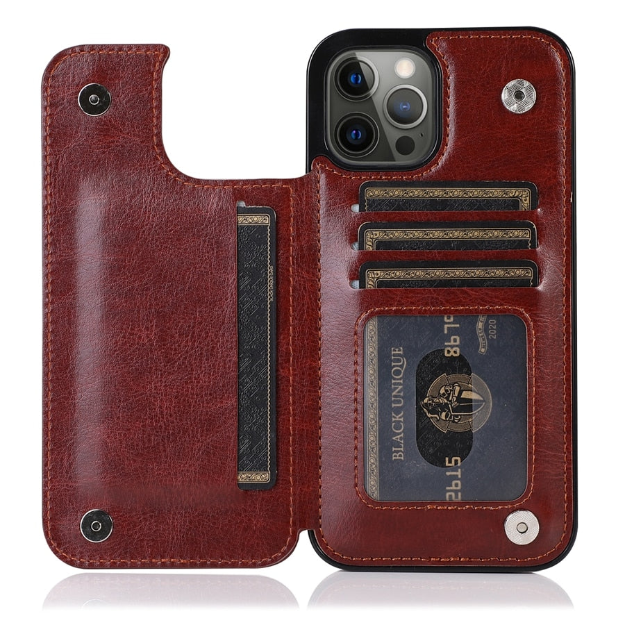 Case For iPhone  with Multi Card Holder Case Cover