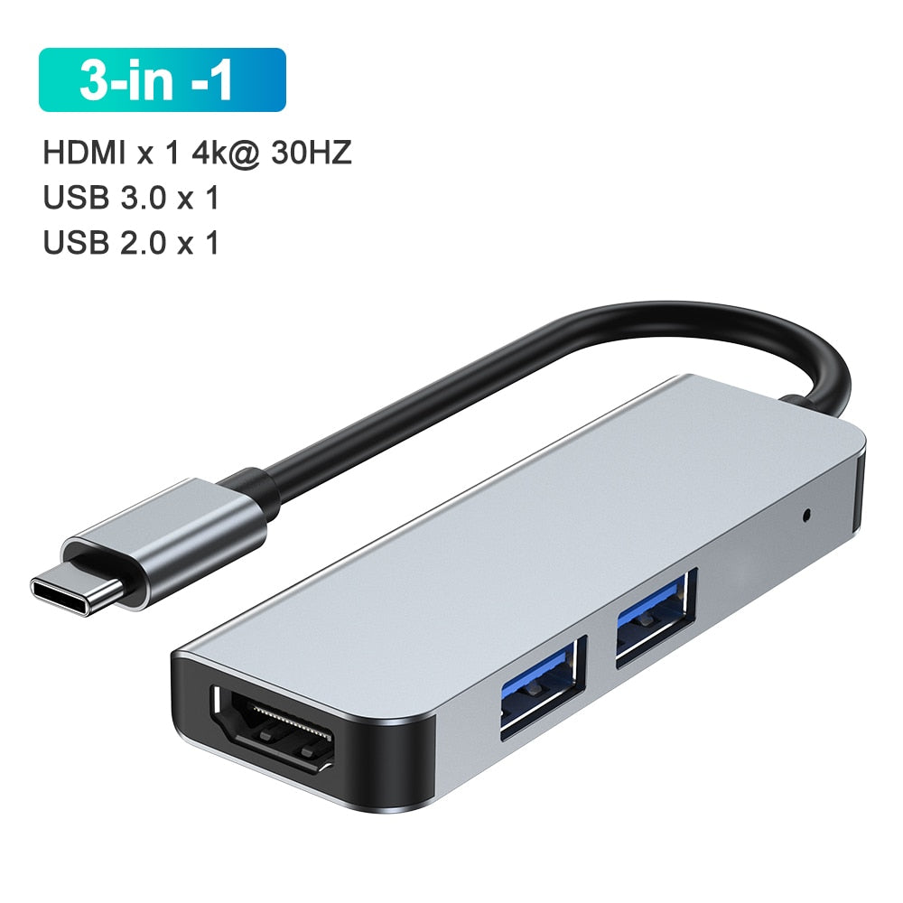 Hub USB Type C. Adapter USB Type C