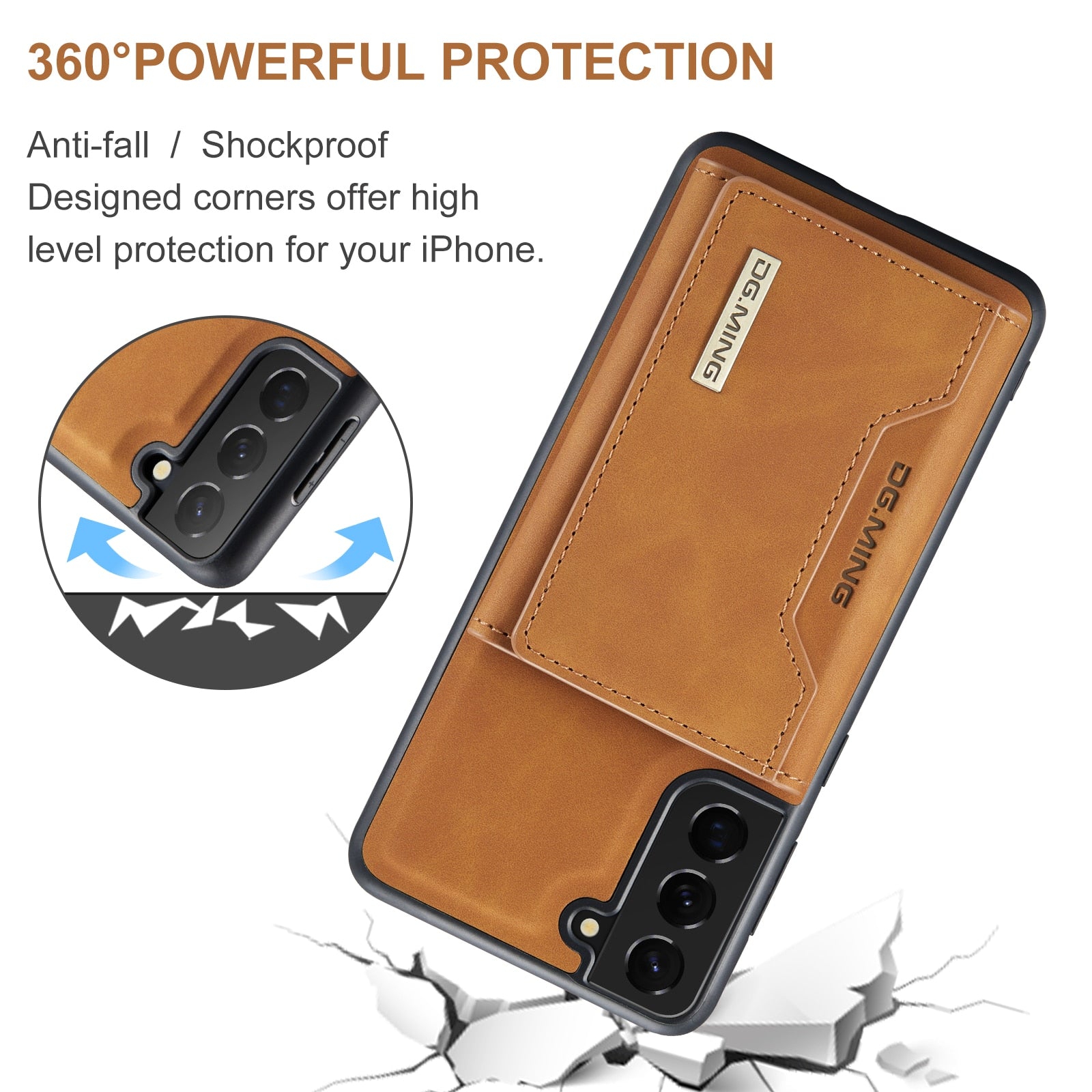 2 In 1 Detachable Magnetic Leather Case for Samsung Galaxy S and Note