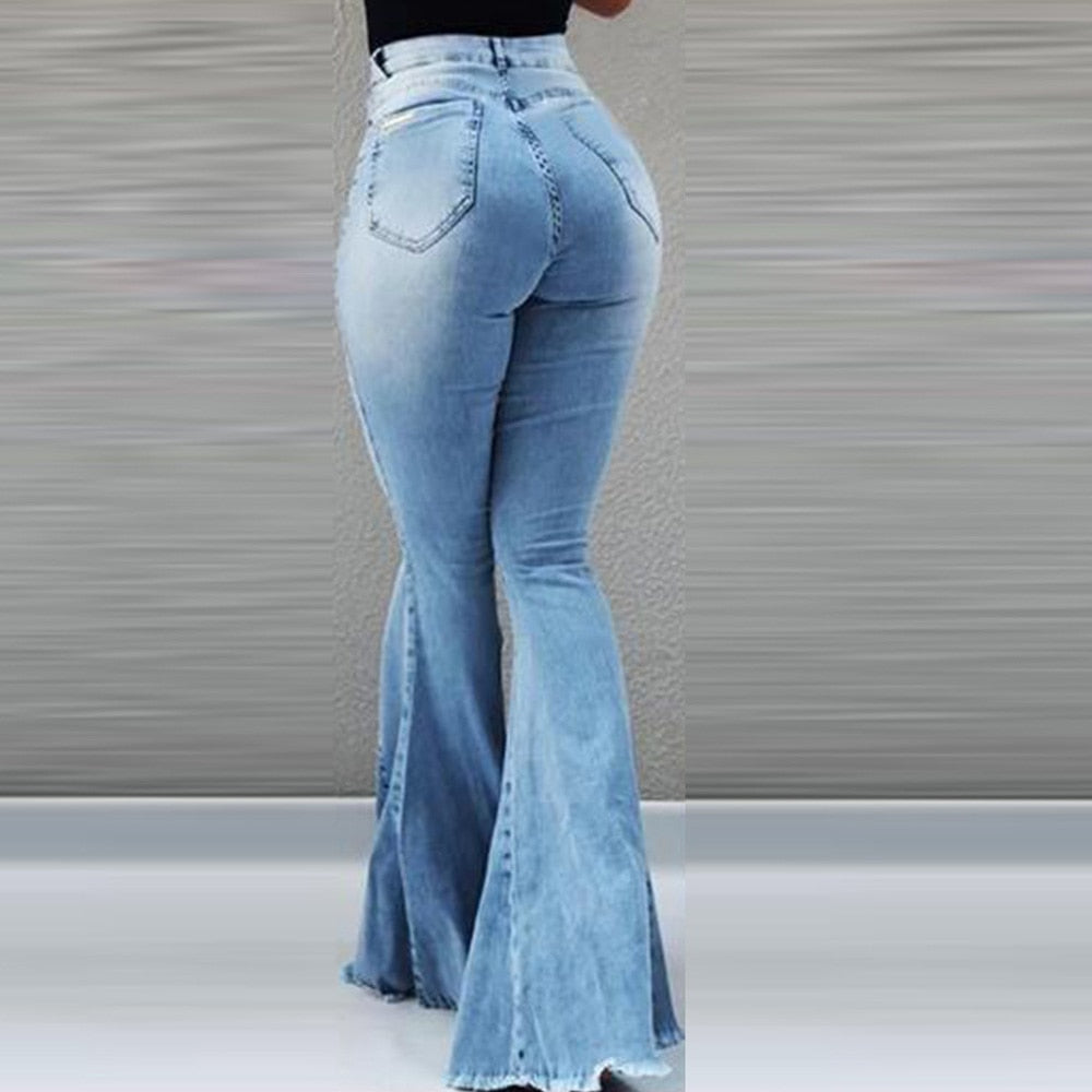 Women's High Waist Flare Jeans