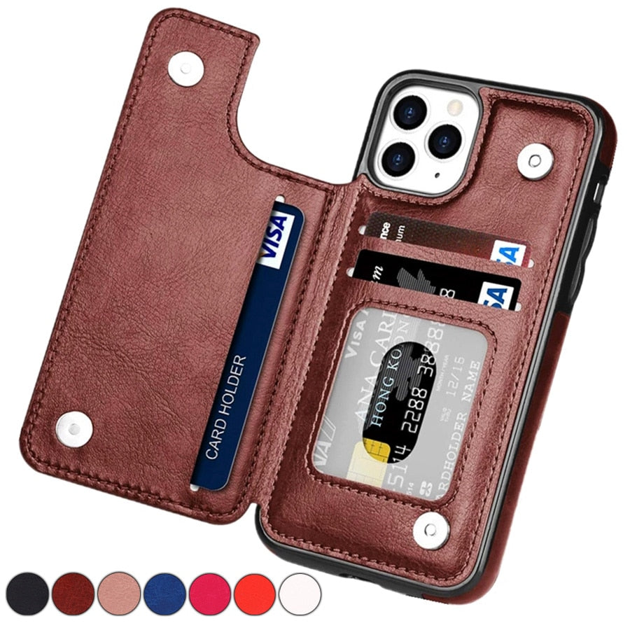 Case For iPhone  with Multi Card Holder Case Cover