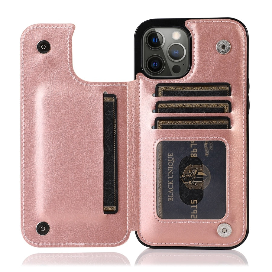 Case For iPhone  with Multi Card Holder Case Cover