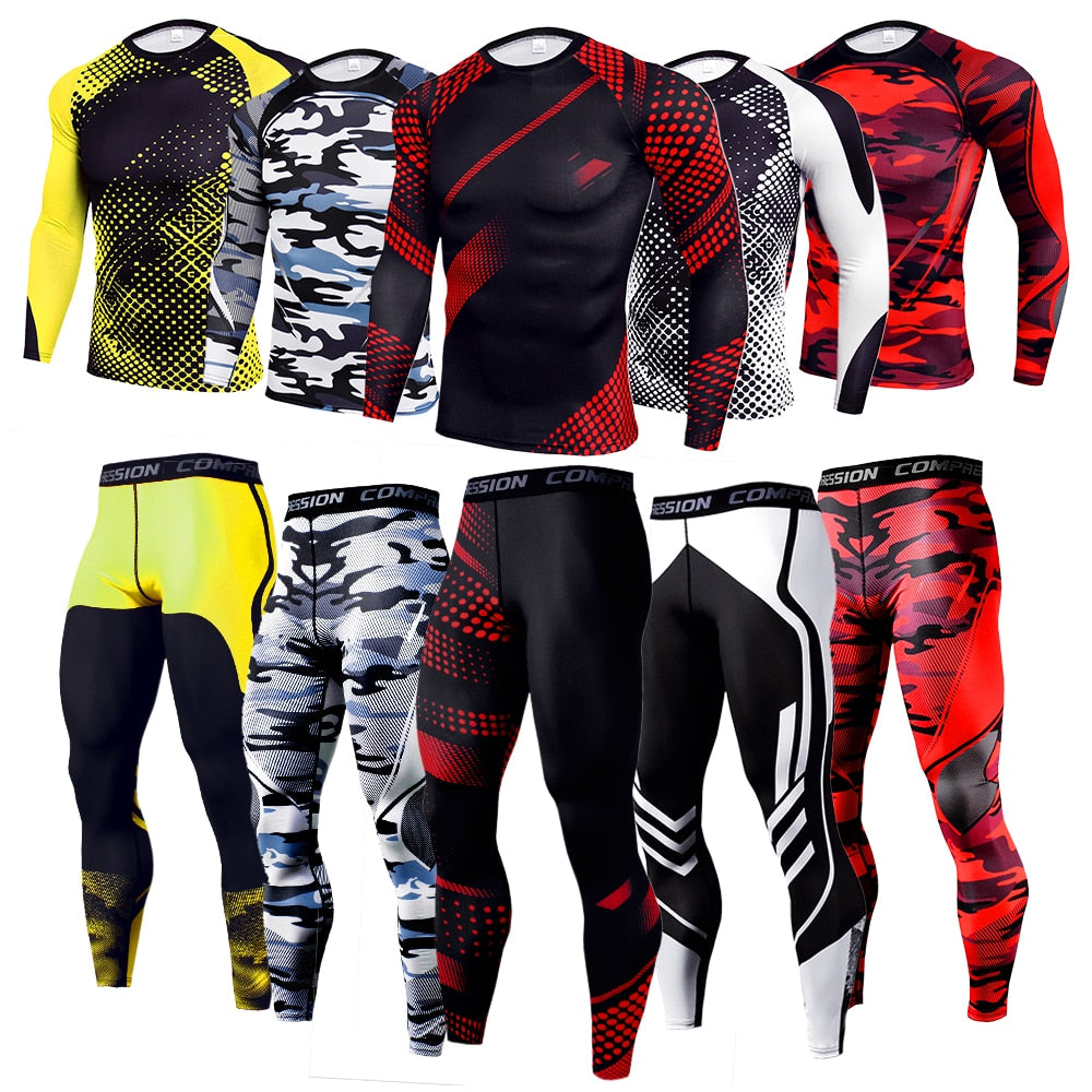 Men's Compression Sportswear Set - Shirt and Pants