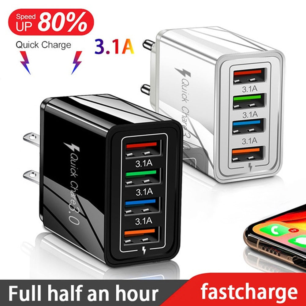 USB Fast Charger with 4 ports