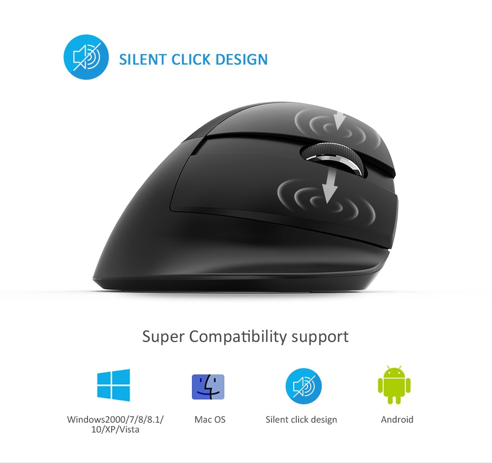 Wireless Mouse Ergonomic Rechargeable